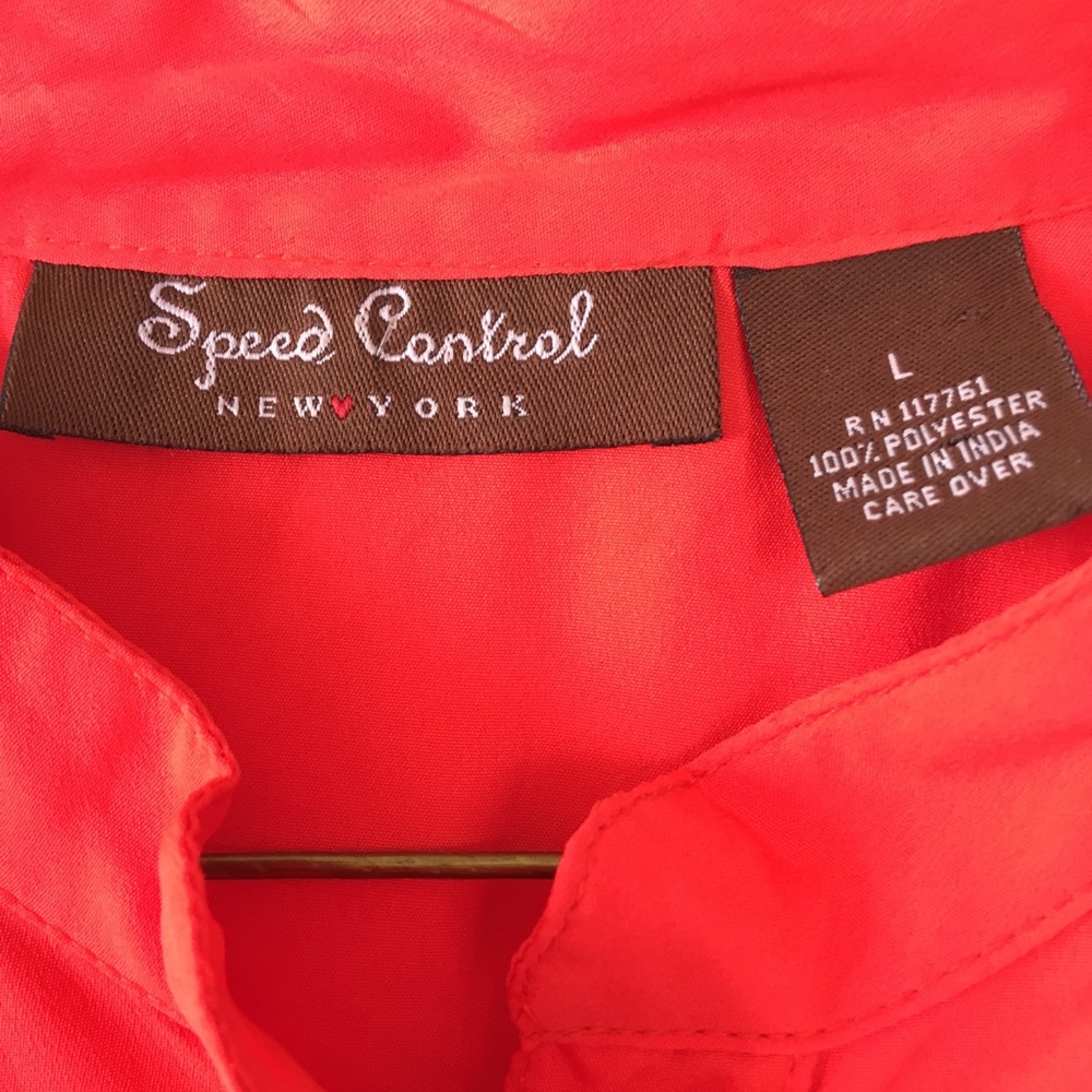 Red strapless dress